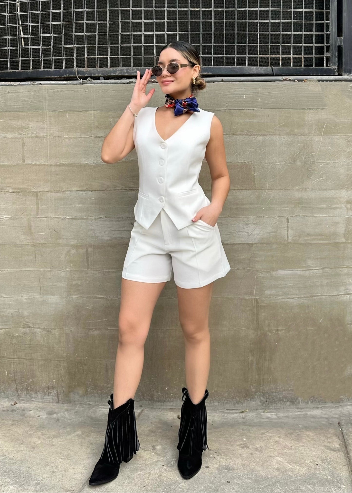 Chaleco Santorini Perla