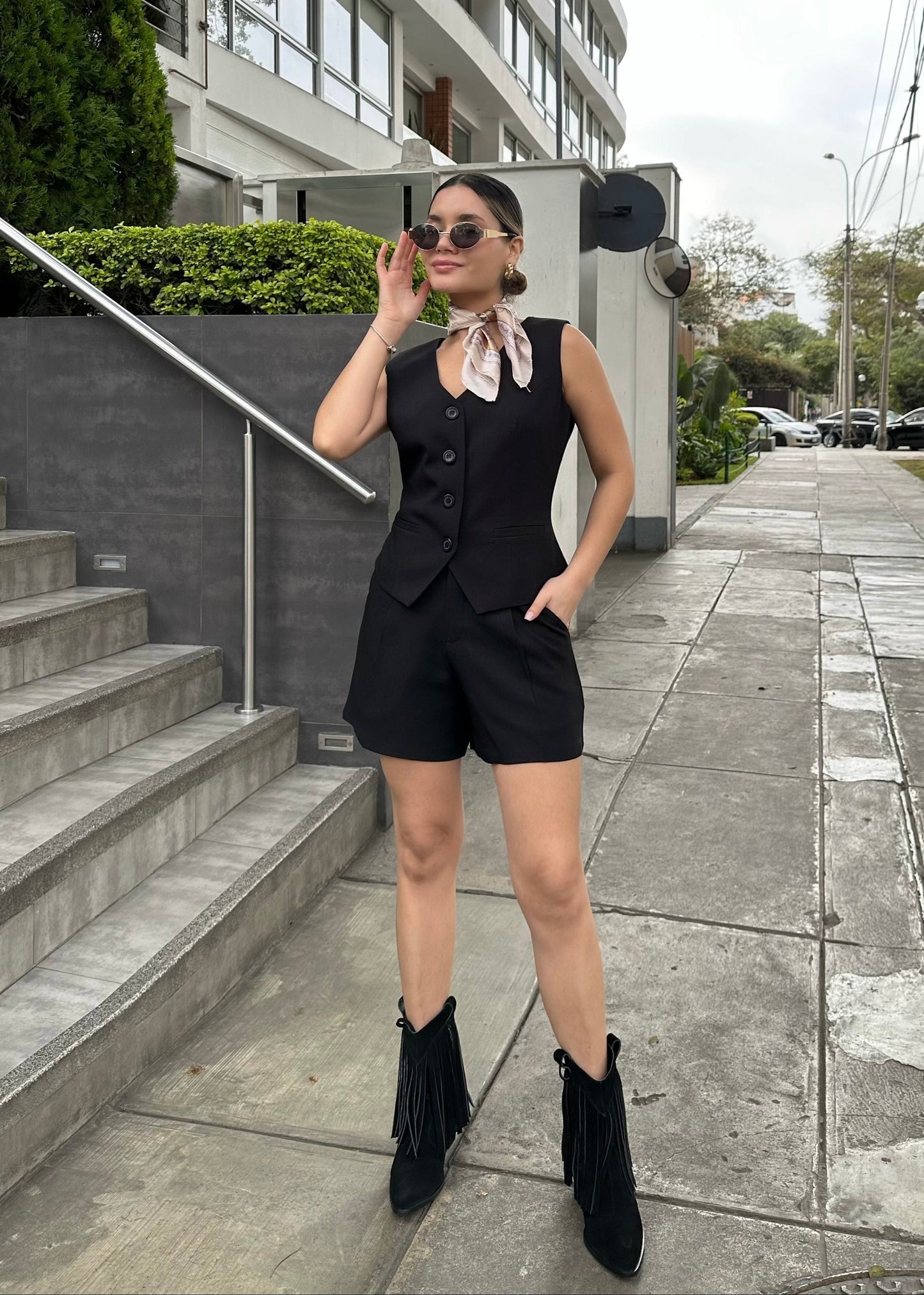 Short Santorini - Negro