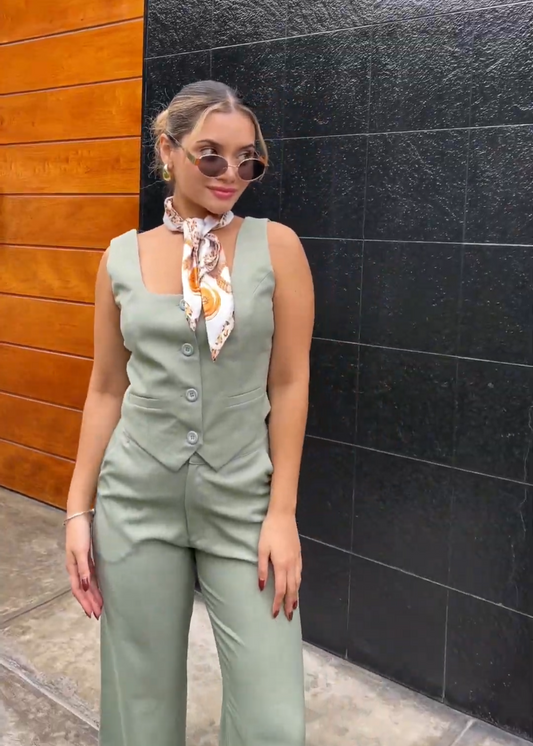 Firenze Vest Verde Olivo