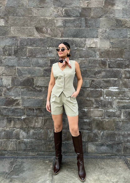 Chaleco Santorini Verde Olivo