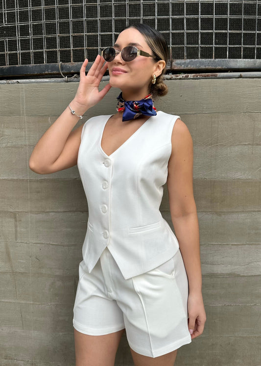 Chaleco Santorini Perla