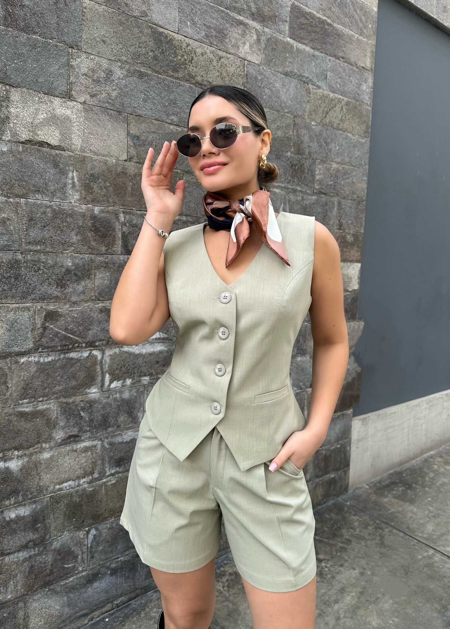 Chaleco Santorini Verde Olivo